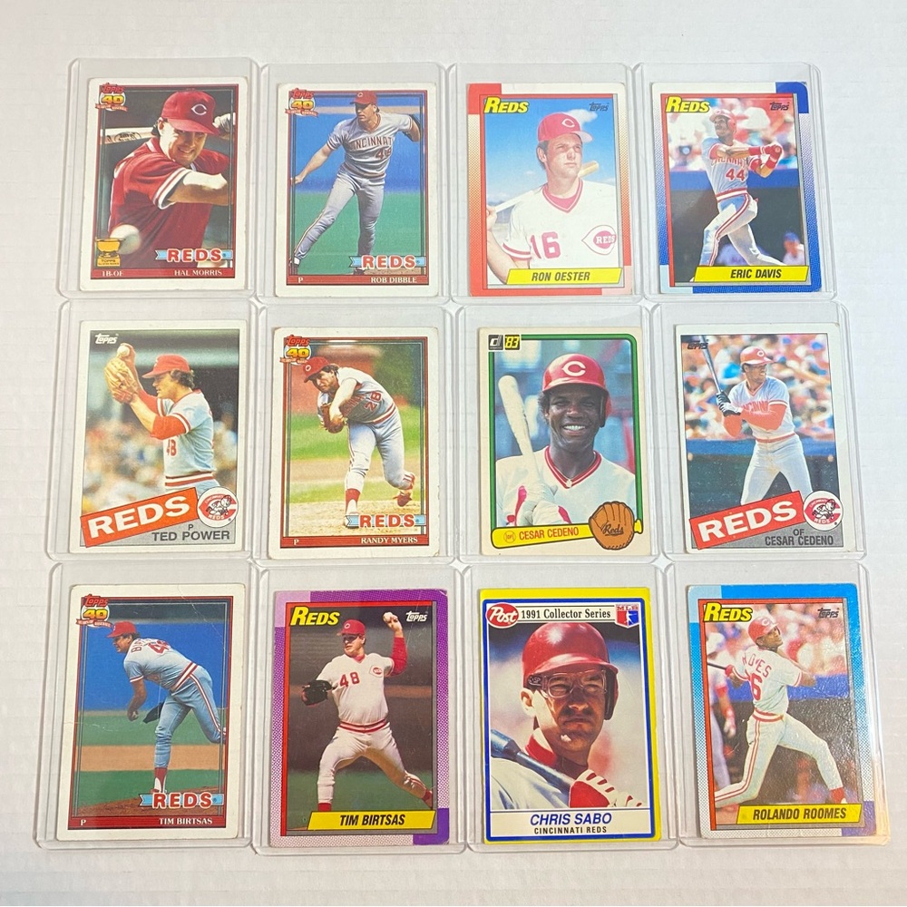 Reds Baseball Cards Lot of 12